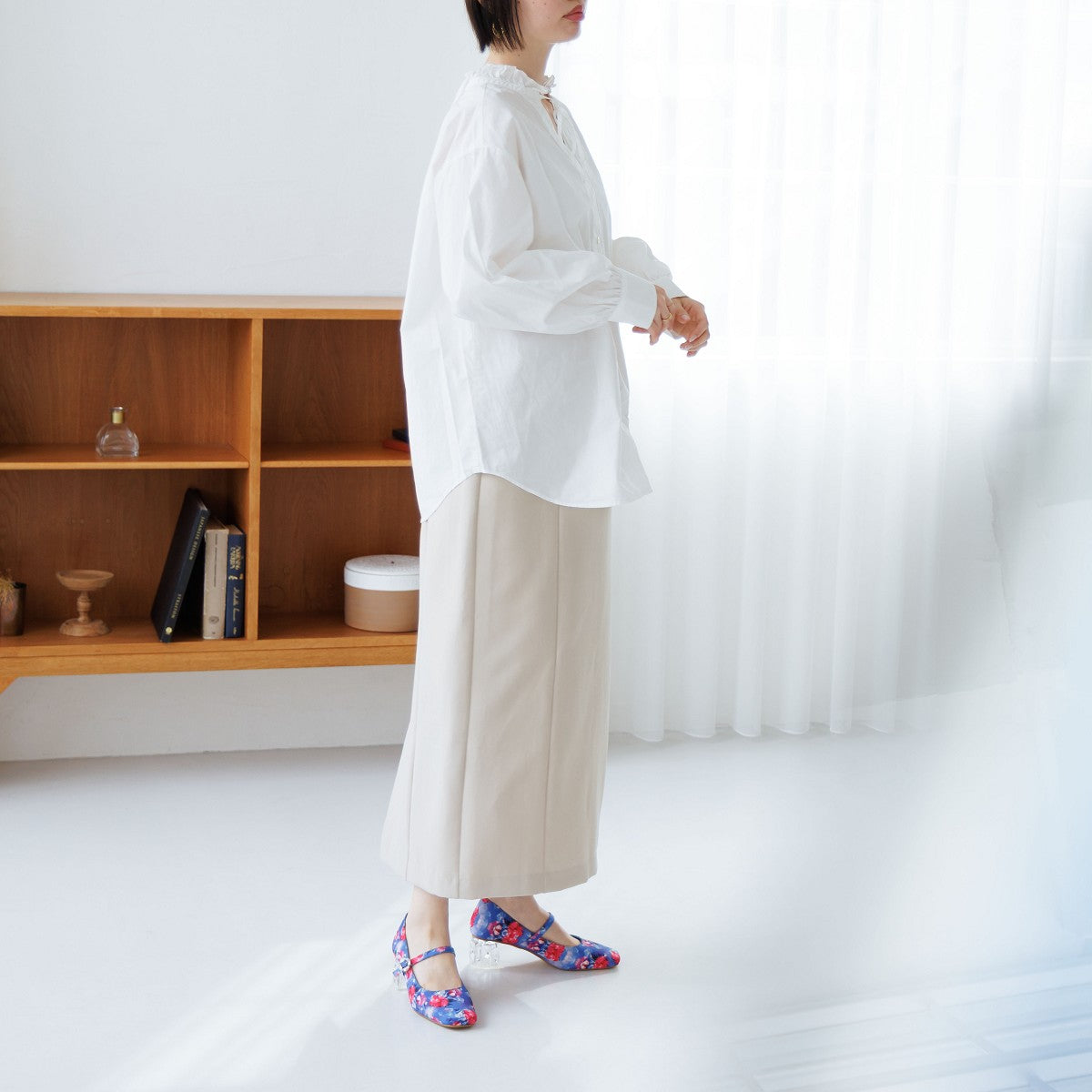 HANAE MORI×HIMIKO ハナエモリ クリアヒールメリージェーン パンプス コラボ ブルー