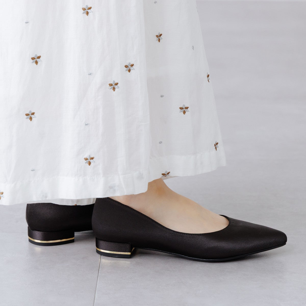 HANAE MORI×HIMIKO ハナエモリ フラワーモチーフ フラットパンプス 2WAY