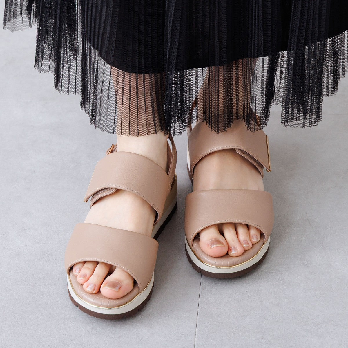 【SALE】ソフトシープパデットサンダル/661233