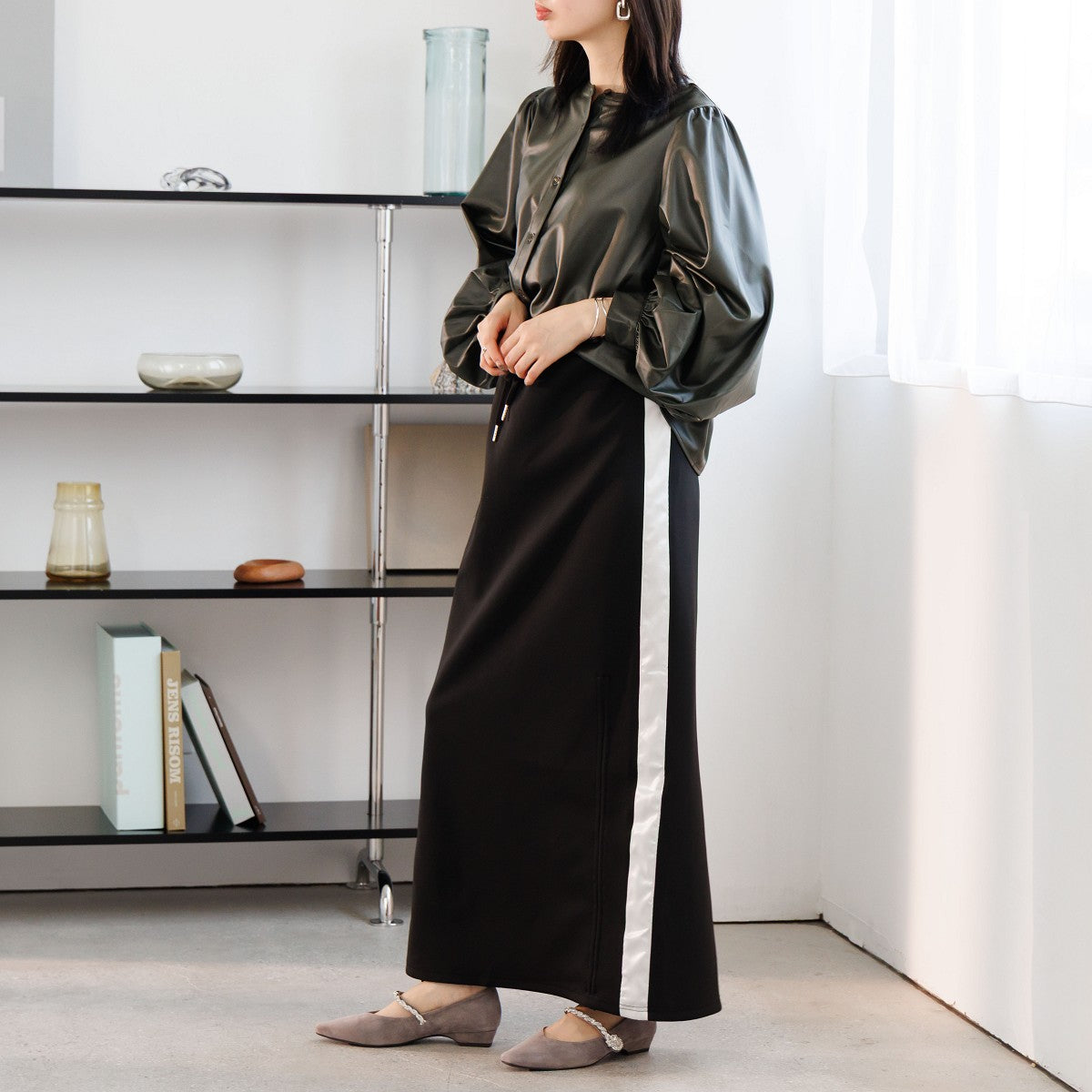 【SALE】ラインストーンツイストストラップパンプス/554308