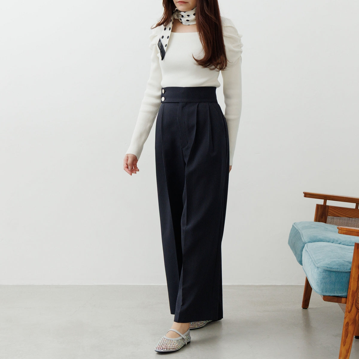 【26SS】ラインストーンメッシュパンプス/564104