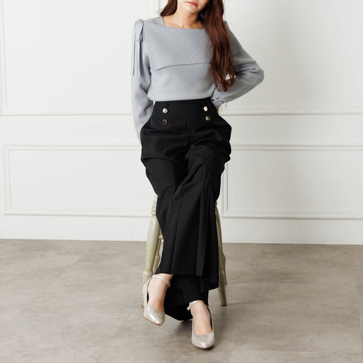 【26AW】ビジューストラップ 3WAYパンプス/564301