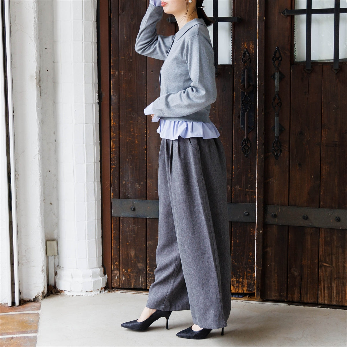 【26AW】グリッターチュールパンプス/564309