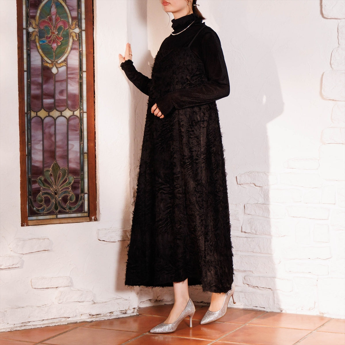 【26AW】グリッターチュールパンプス/564309