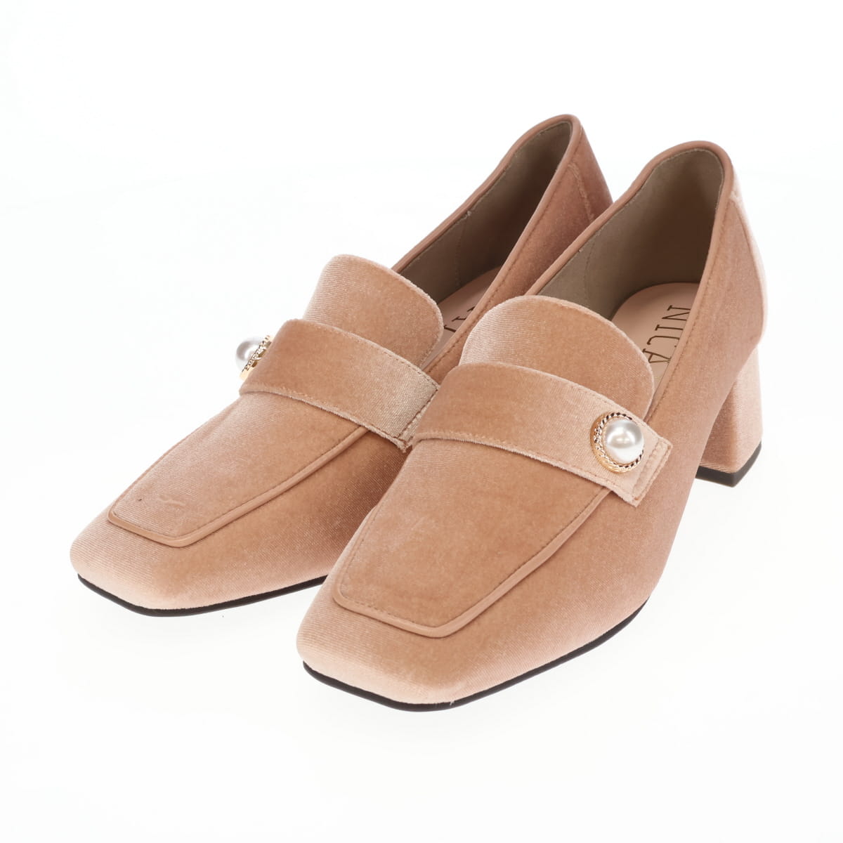 《予約/10月上旬入荷予定》【26AW】パールモチーフヒールローファー/564310