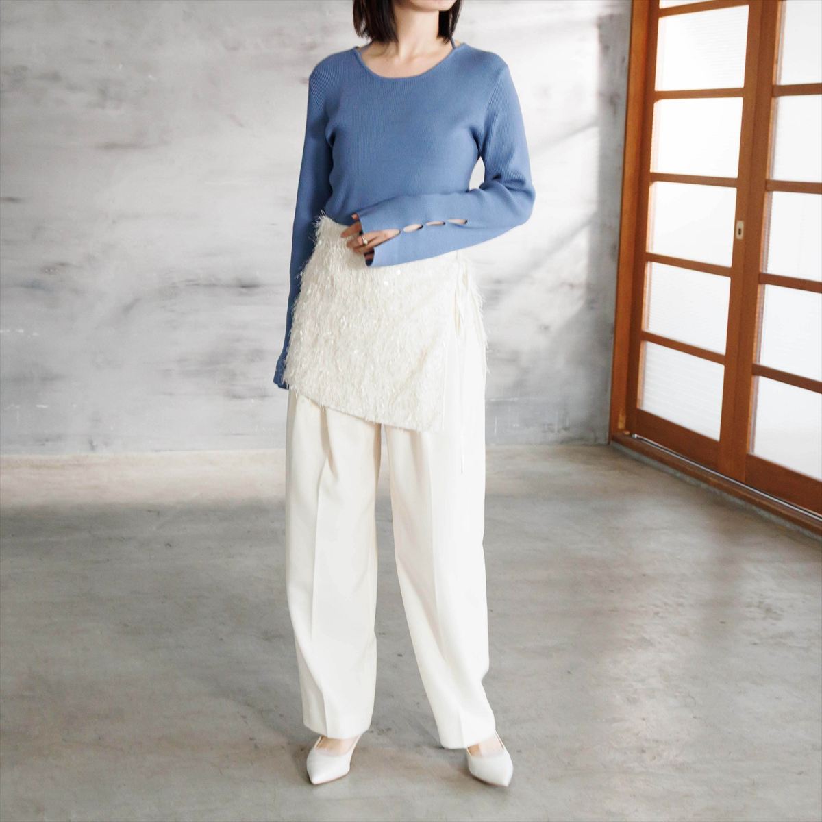 【26AW】オーガンジードレープパンプス/564311