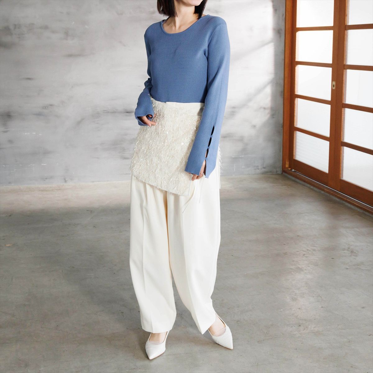 【26AW】オーガンジードレープパンプス/564311