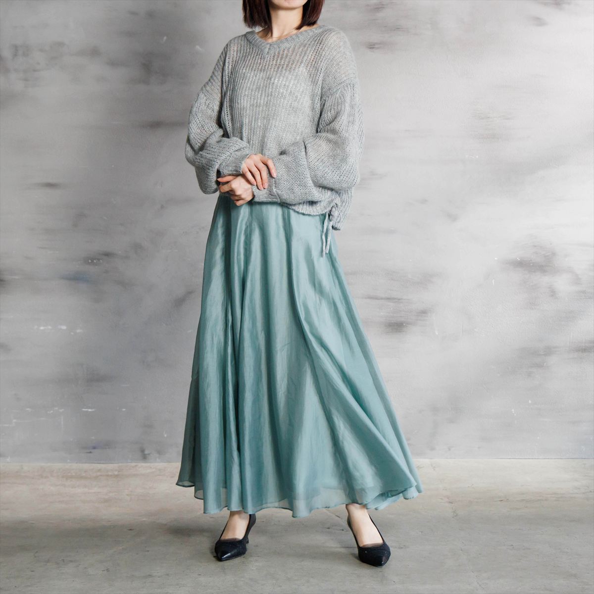 【26AW】オーガンジードレープパンプス/564311