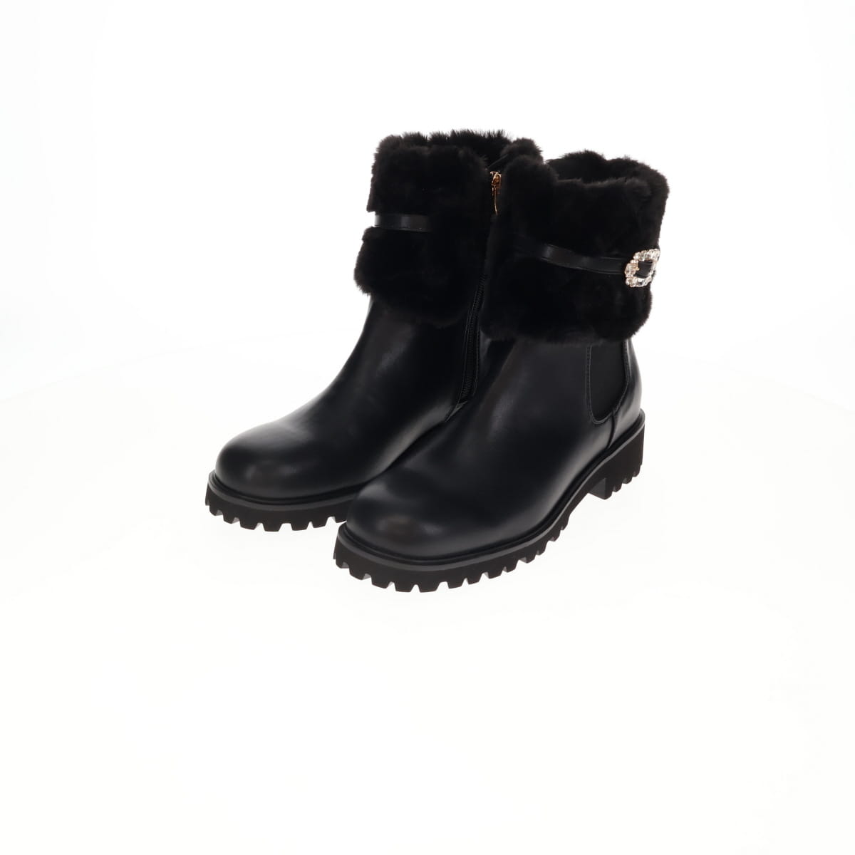 《予約/11月上旬入荷予定》【26AW】フラッフィーファー4WAYチェルシーブーツ/564402