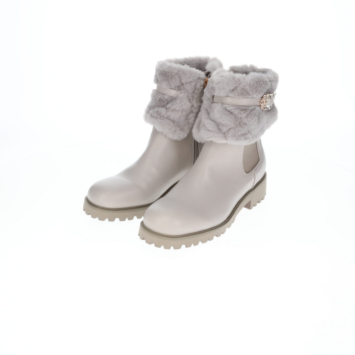 《予約/11月上旬入荷予定》【26AW】フラッフィーファー4WAYチェルシーブーツ/564402