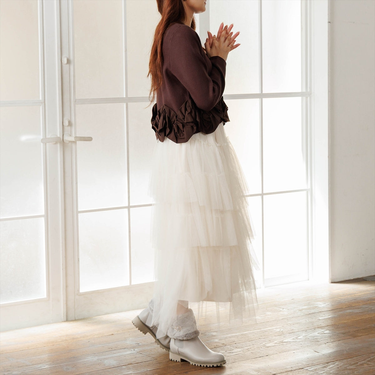 《予約/11月上旬入荷予定》【26AW】フラッフィーファー4WAYチェルシーブーツ/564402