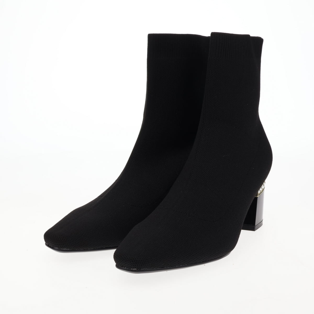 《予約/11月上旬入荷予定》【26AW】パールヒールニットショートブーツ/564405