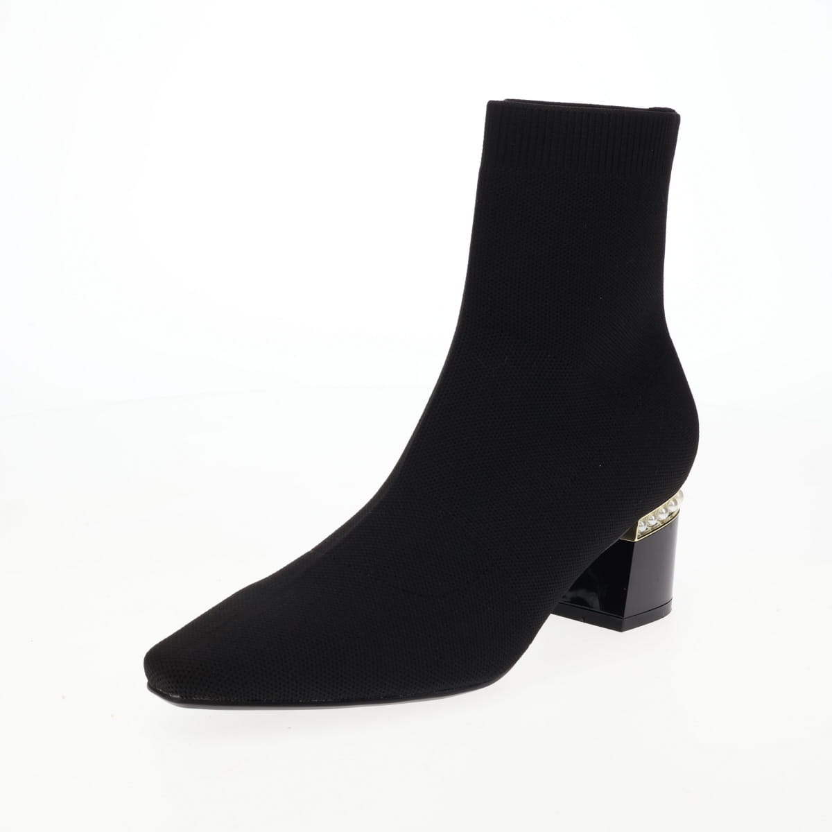 《予約/11月上旬入荷予定》【26AW】パールヒールニットショートブーツ/564405