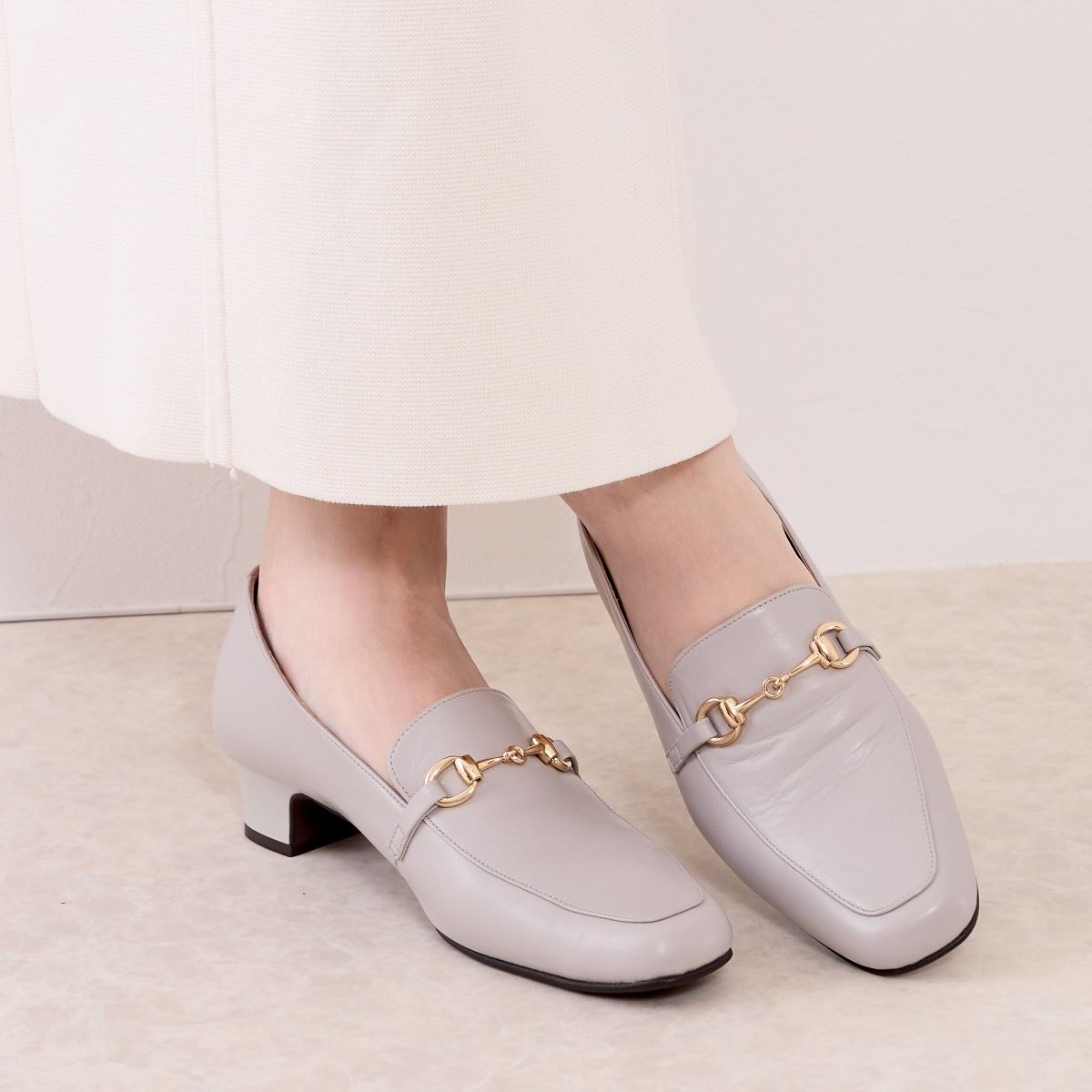 【SALE】ビットデザインヒールローファー/705003