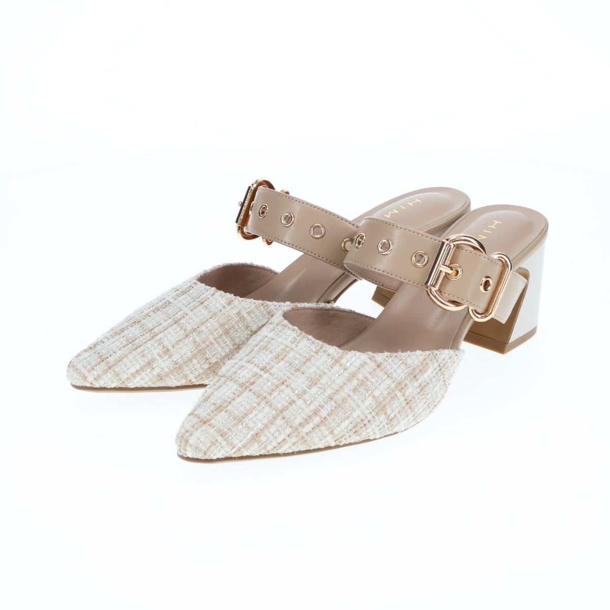 【26SS/WEB限定デザイン】メタルアクセントミュールパンプス/640012
