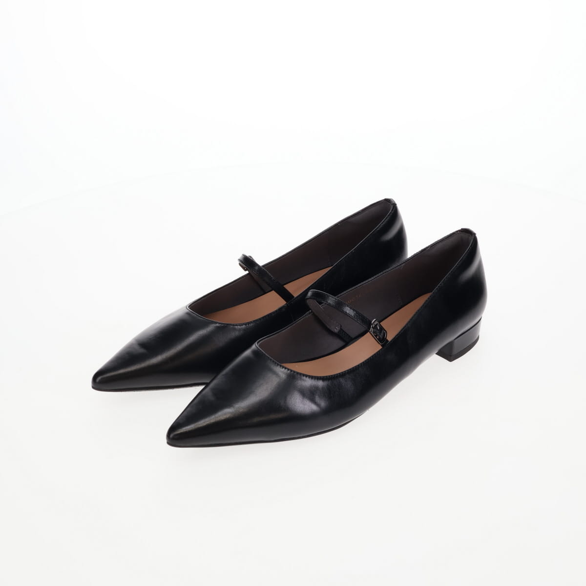 【26SS/WEB限定デザイン】配色ヒールストラップフラットパンプス/640016