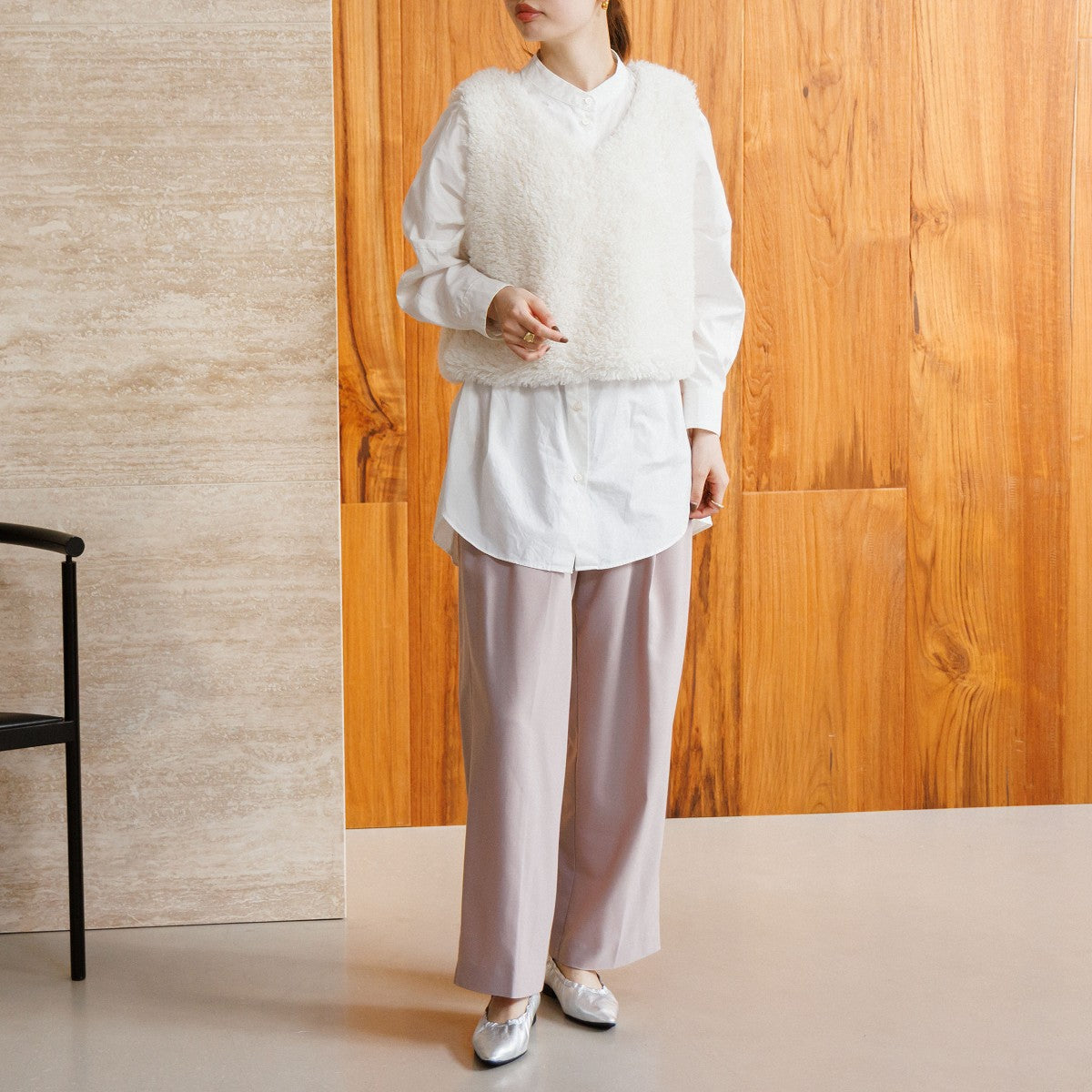 【SALE】シャーリングフラットパンプス/651302