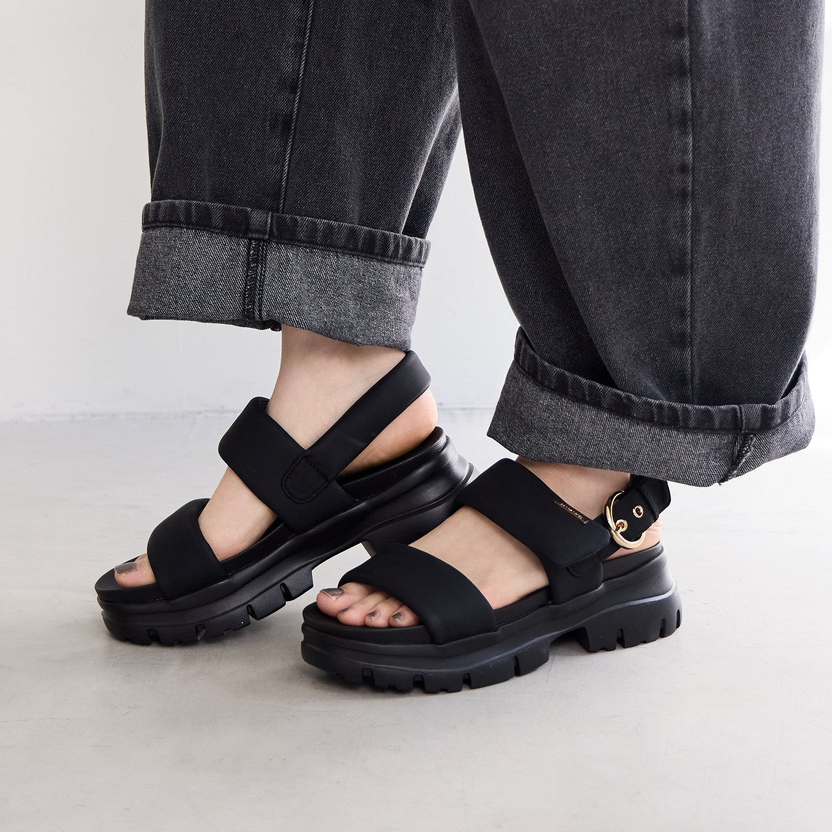 【SALE】厚底パデットサンダル/651201