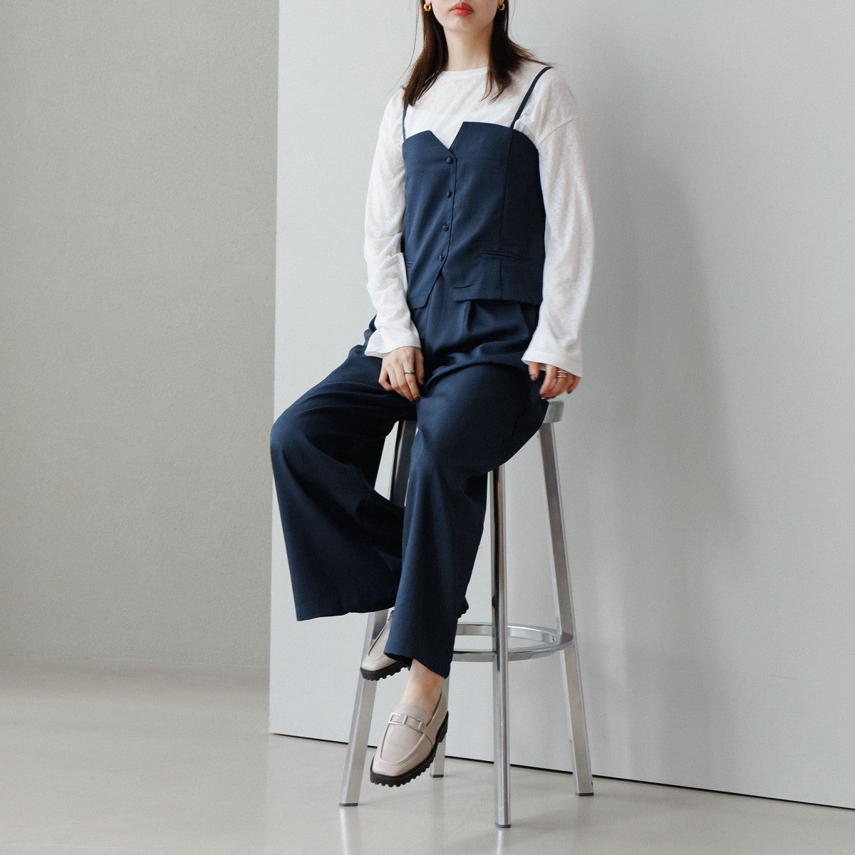 【SALE】トラックソールスクエアバックルローファー/651321