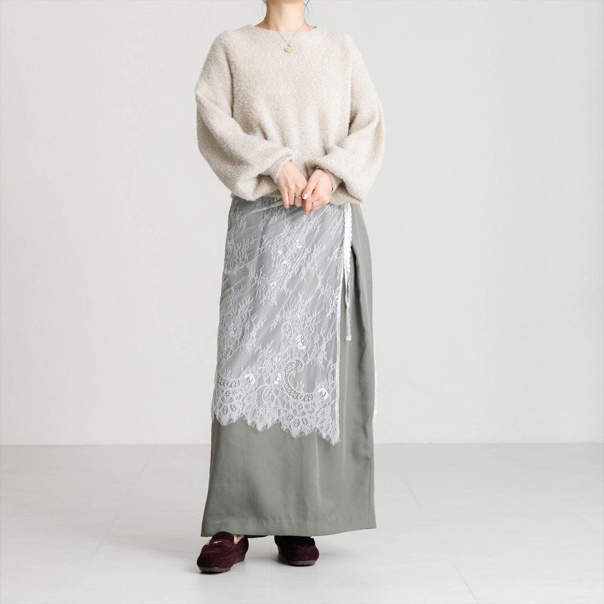 【26AW】メタルポイントふわふわモカシン/651332