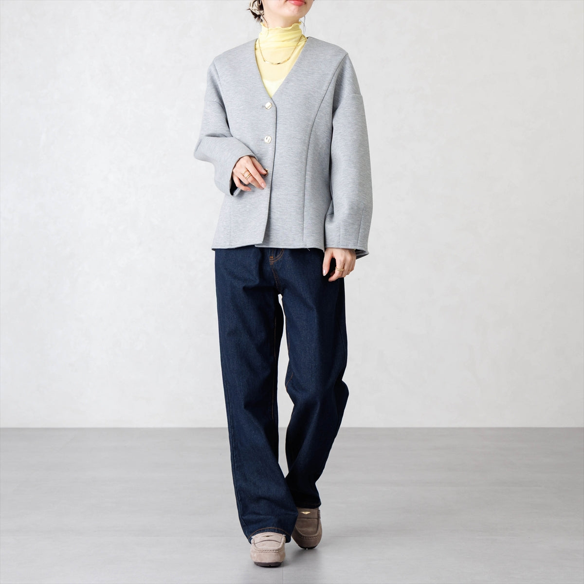【26AW】メタルポイントふわふわモカシン/651332