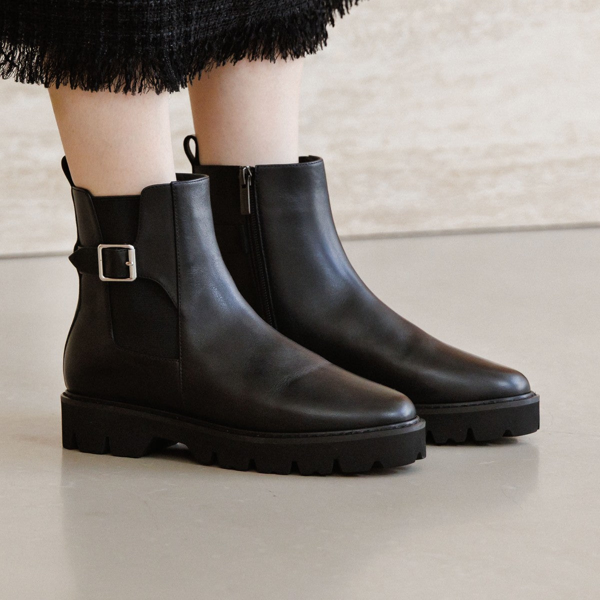 【SALE】トラックソールサイドゴアベルトブーツ/651406