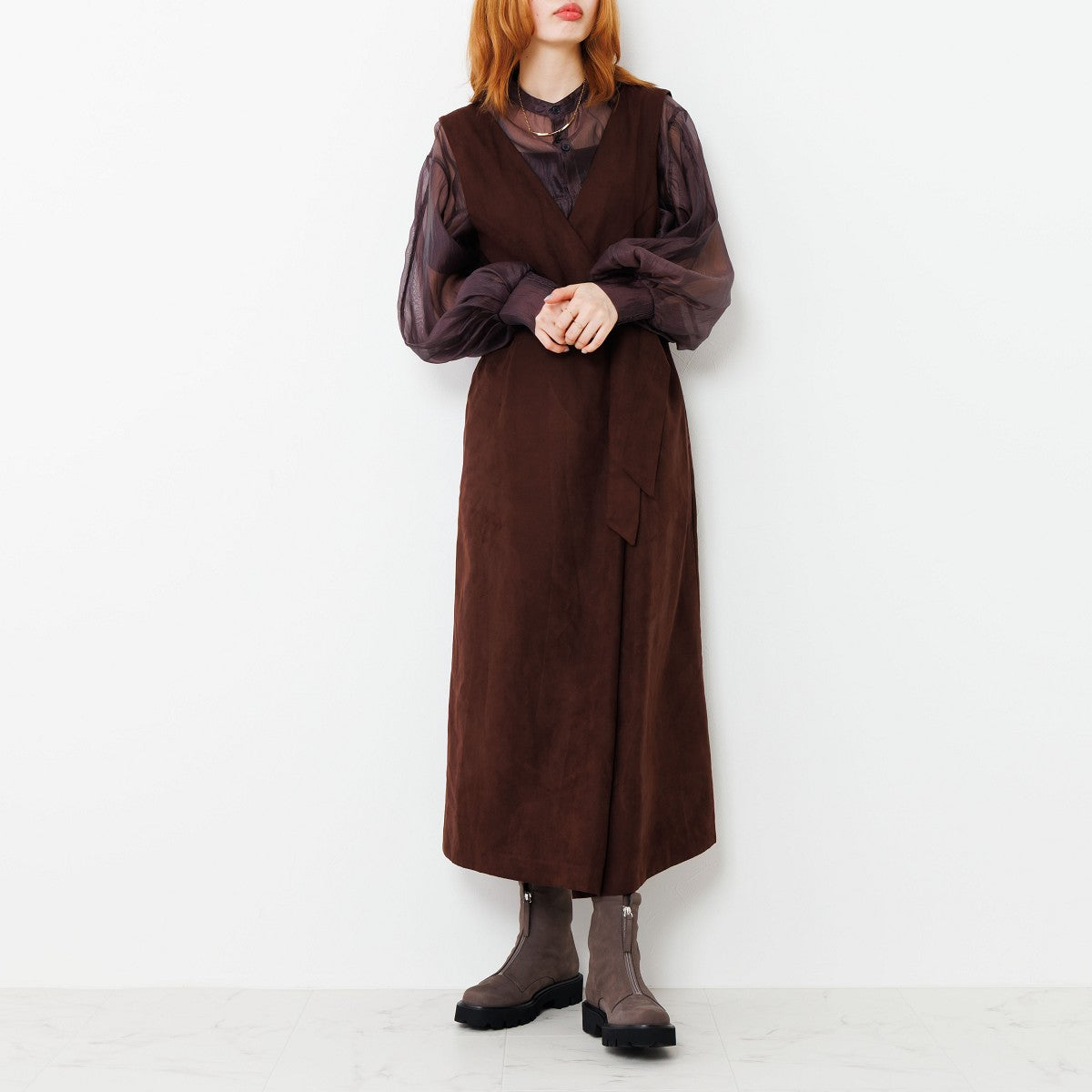【SALE】フロントジップブーツ/651409
