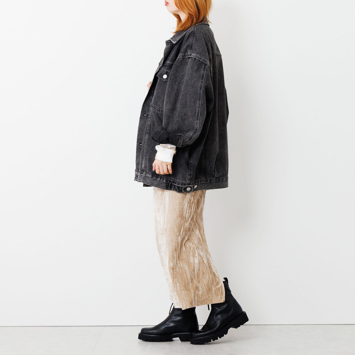 【SALE】フロントジップブーツ/651409