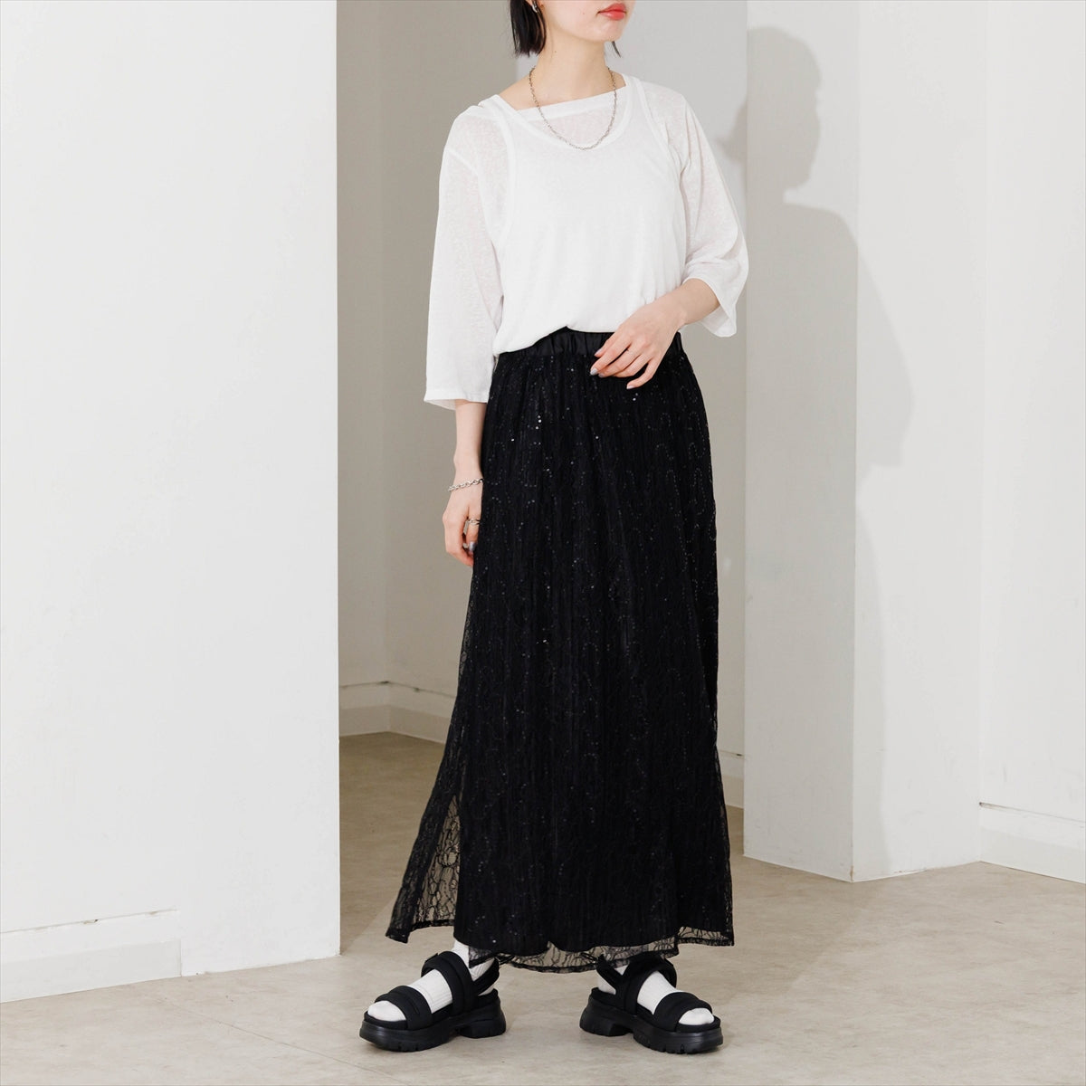 《一部予約/6月下旬入荷予定》【26SS/再入荷】厚底パデットサンダル/661201