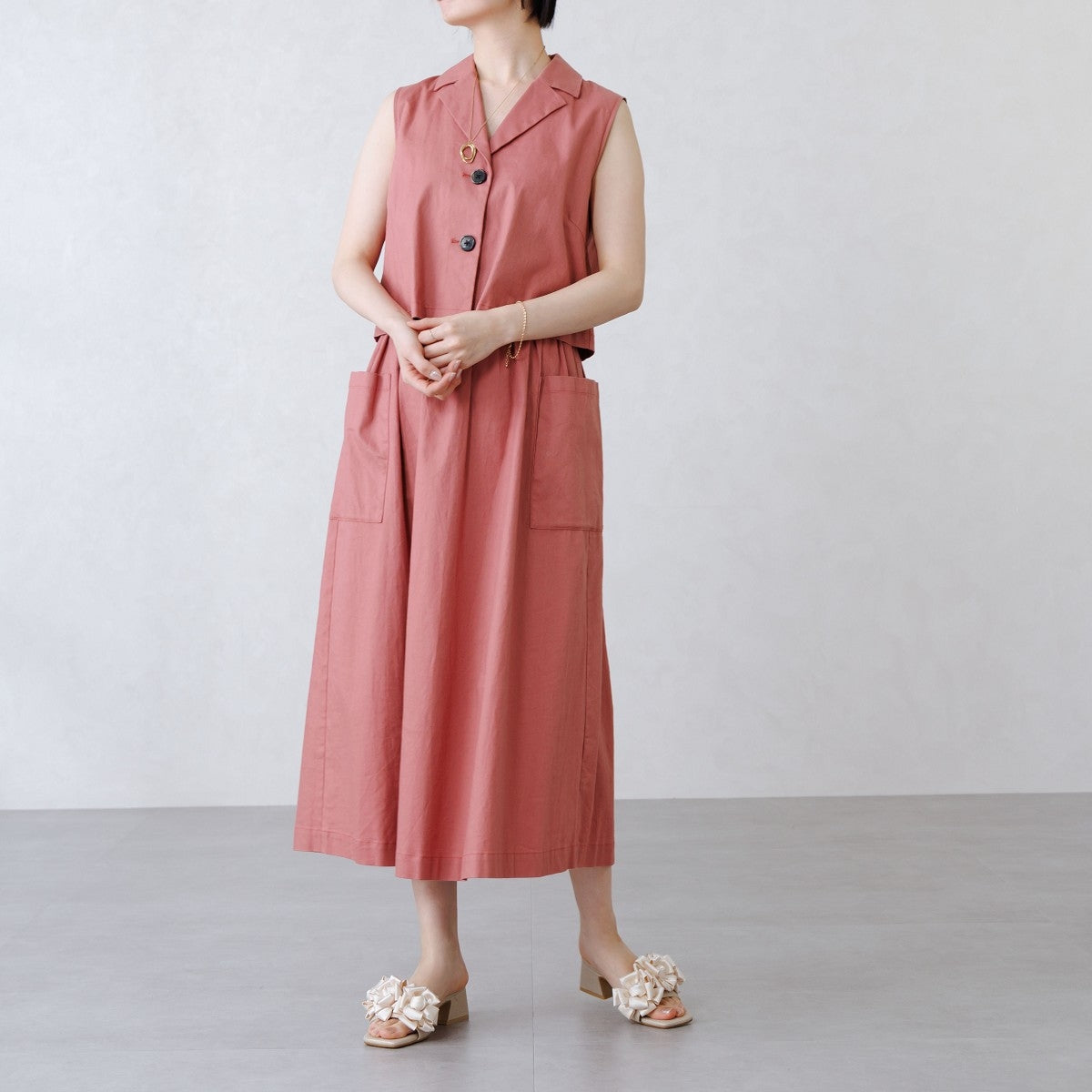 HANAE MORI×HIMIKO ハナエモリ フラワーフリルミュール サンダル コラボ アイボリー