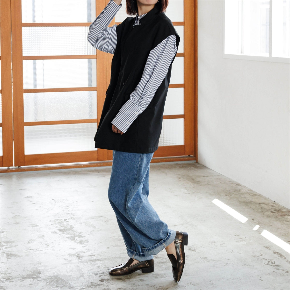 【26AW】スクエアトゥフラットローファー/661312