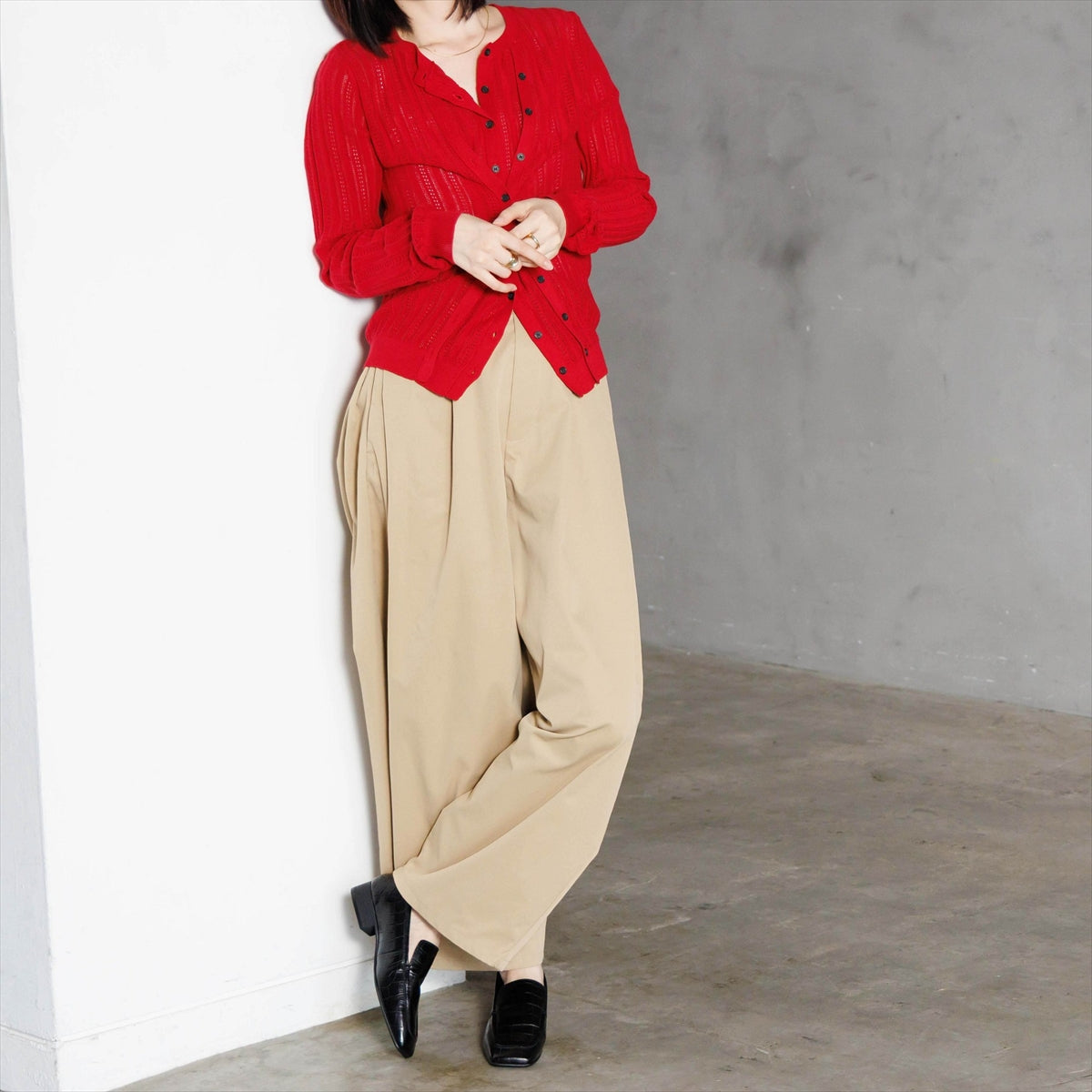 【26AW】スクエアトゥフラットローファー/661312