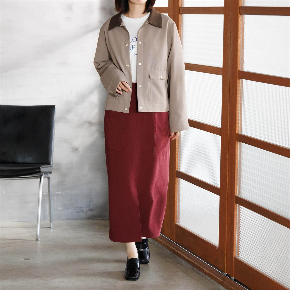 【26AW】スクエアトゥヒールローファー/661323