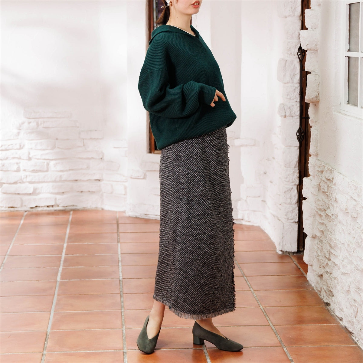 【26AW】4cmヒールメタルポイントパンプス/661325