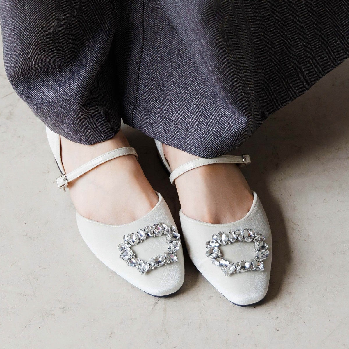 【26AW】HANAEMORI×HIMIKO ビジューセパレートパンプス/661333