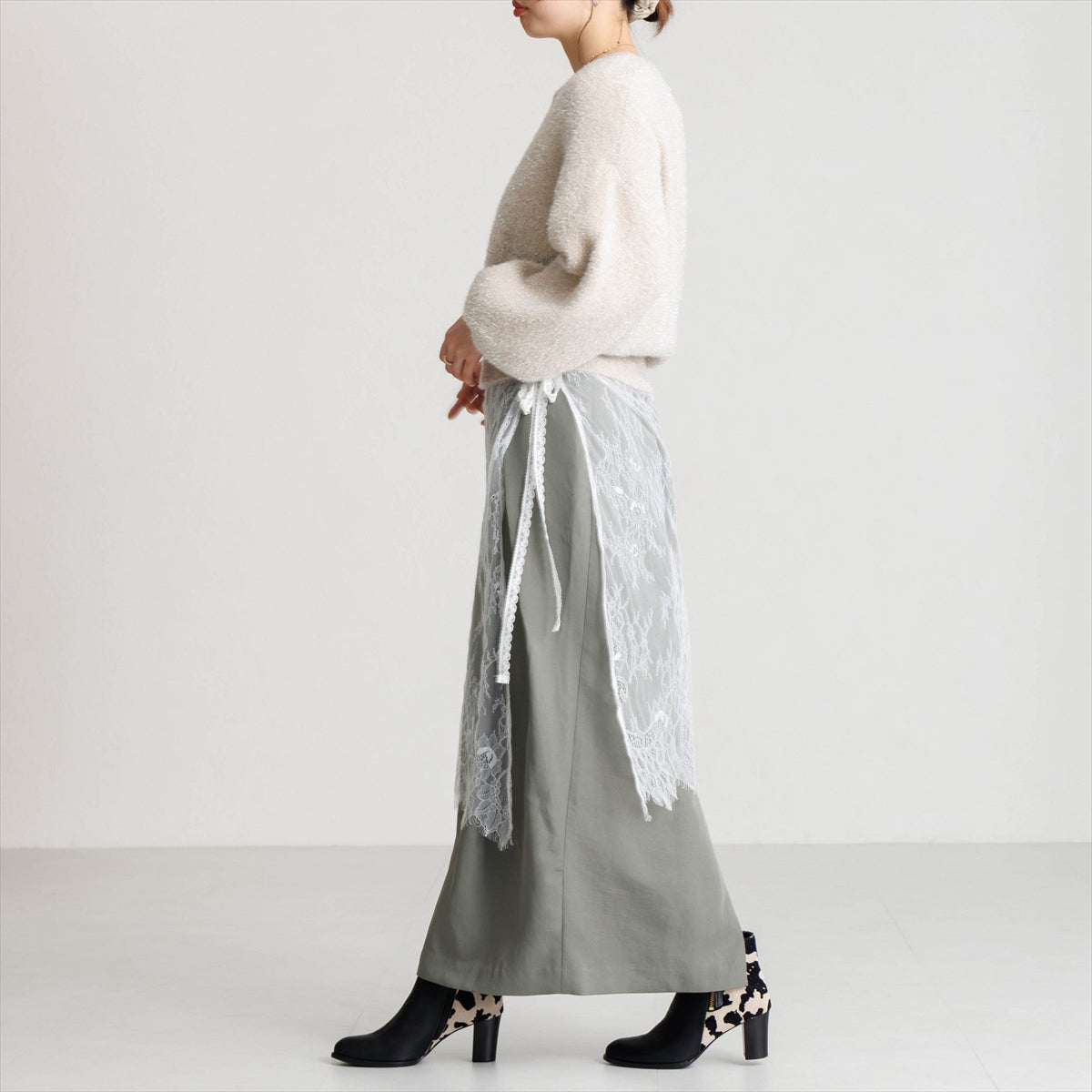 【26AW】サイドジップヒールブーツ/661407
