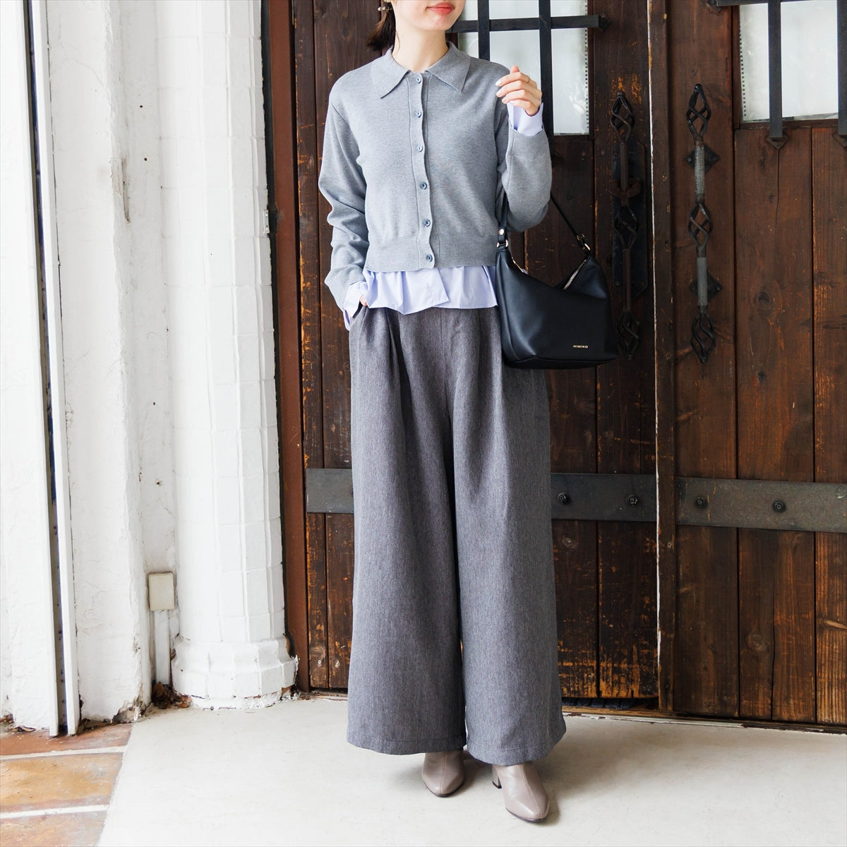 【26AW】バックジップシープレザーストレッチブーツ/661413