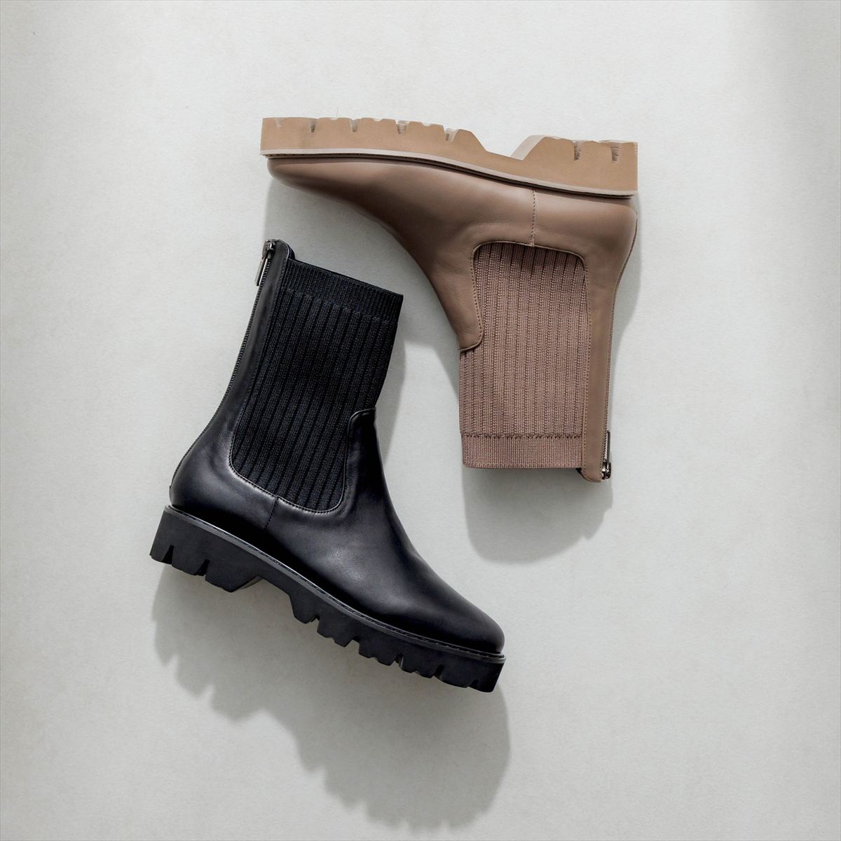 《予約/10月中旬入荷予定》【26AW】リブニットブーツ/661415