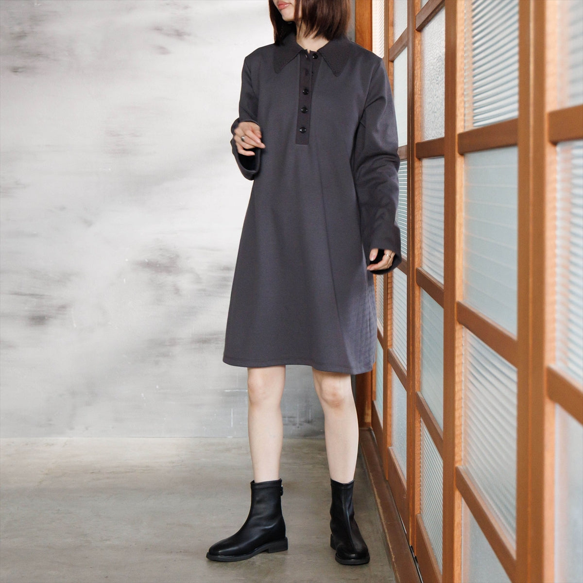 【26AW】ラウンドトゥストレッチブーツ/661422