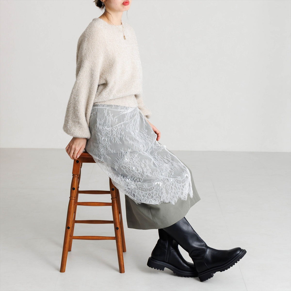 《予約/12月上旬入荷予定》【26AW】トラックソールロングブーツ/661423
