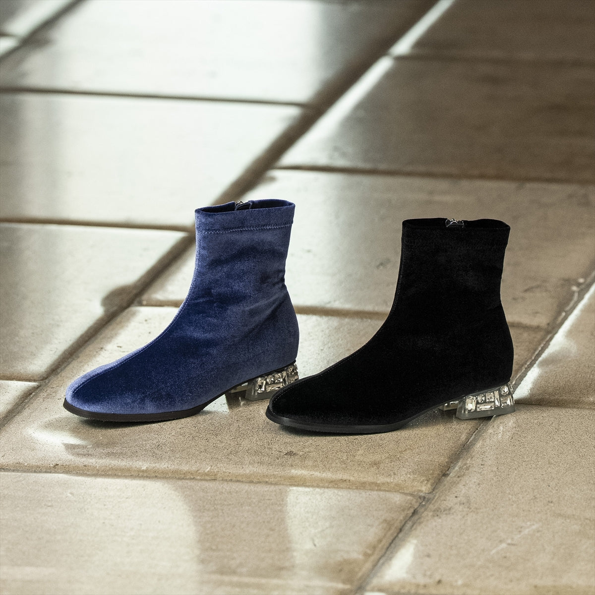 《予約/10月中旬入荷予定》【26AW】HANAEMORI×HIMIKO ビジューヒールストレッチブーツ/661425