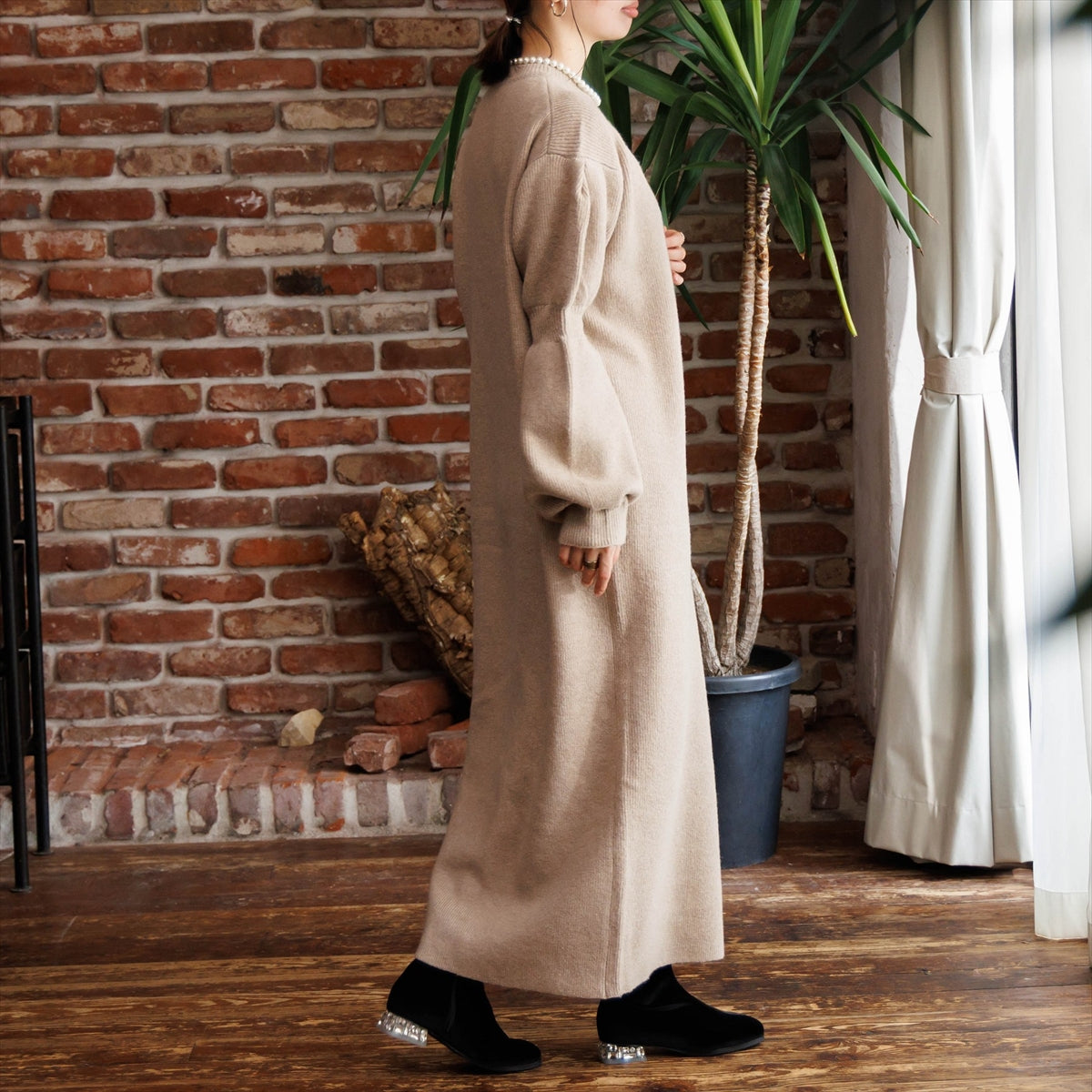 【26AW】HANAEMORI×HIMIKO ビジューヒールストレッチブーツ/661425