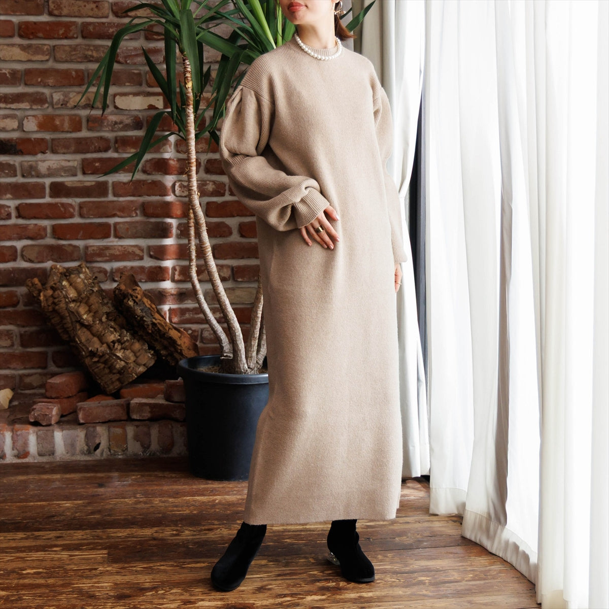 【26AW】HANAEMORI×HIMIKO ビジューヒールストレッチブーツ/661425
