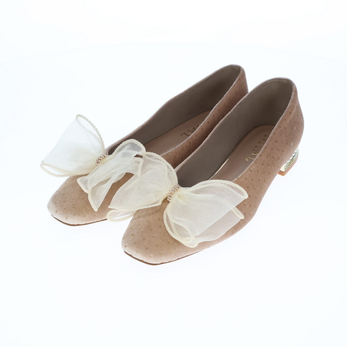 《予約／9月下旬入荷予定》【26AW】チュールリボンフラットパンプス/564308