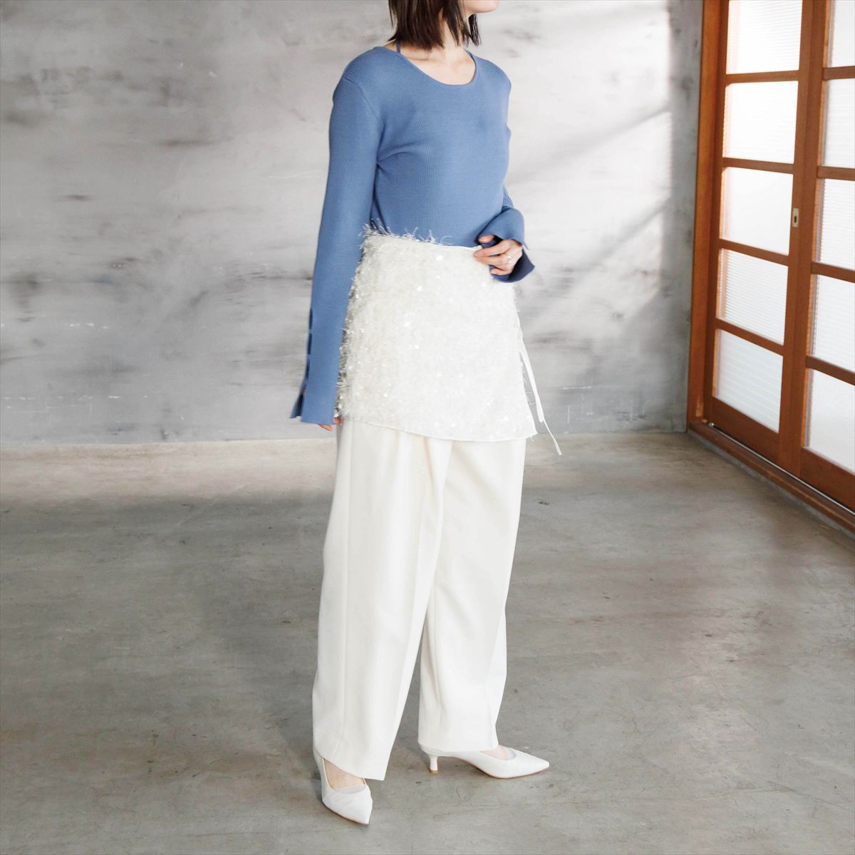 【26AW】オーガンジードレープパンプス/564311
