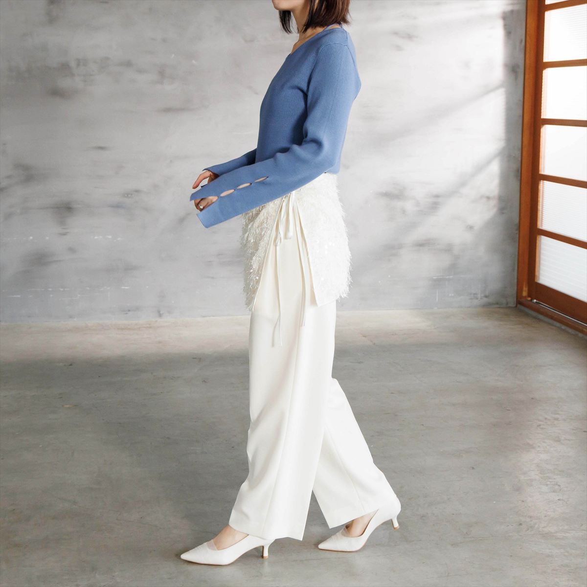 【26AW】オーガンジードレープパンプス/564311