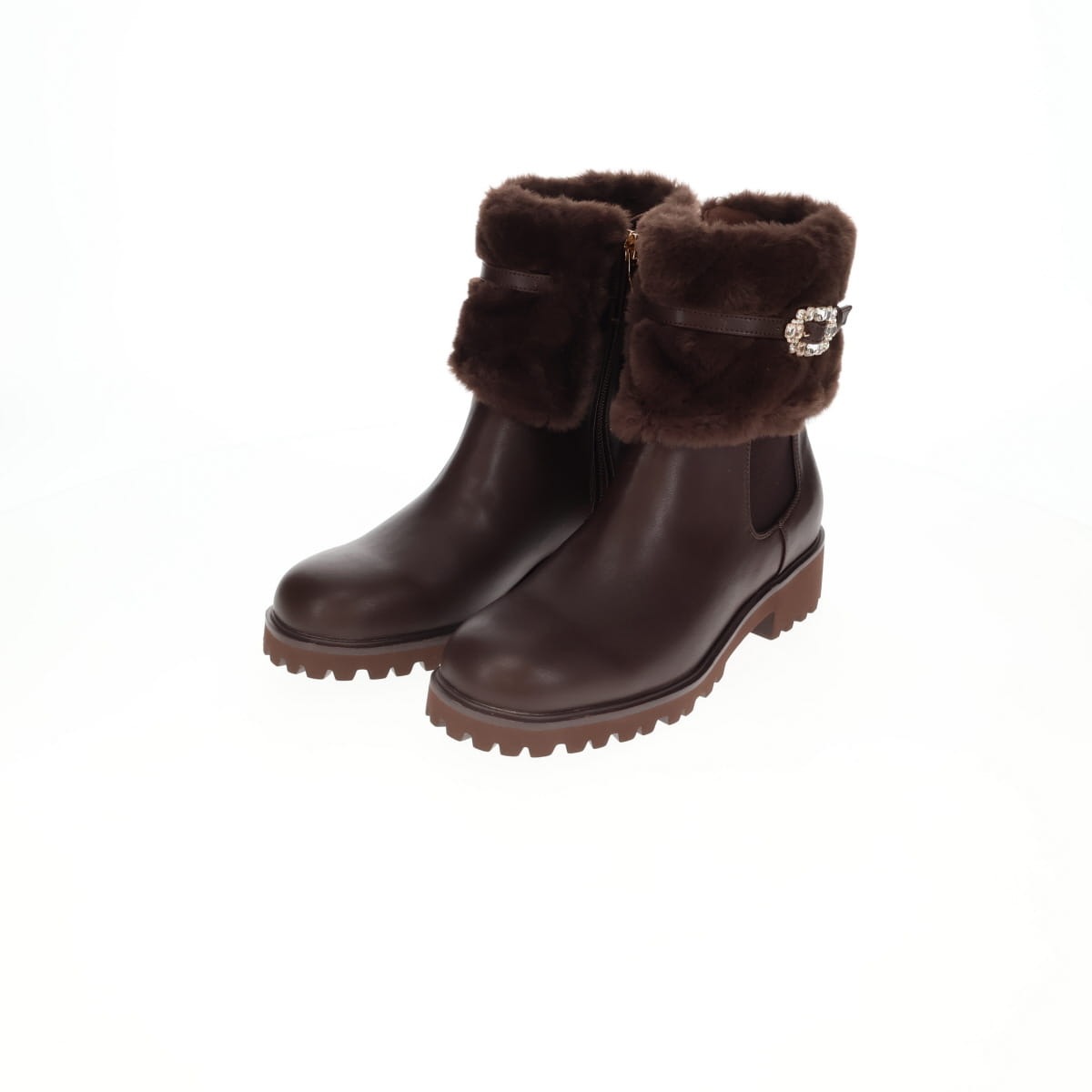 《予約／11月上旬入荷予定》【26AW】フラッフィーファー4WAYチェルシーブーツ/564402