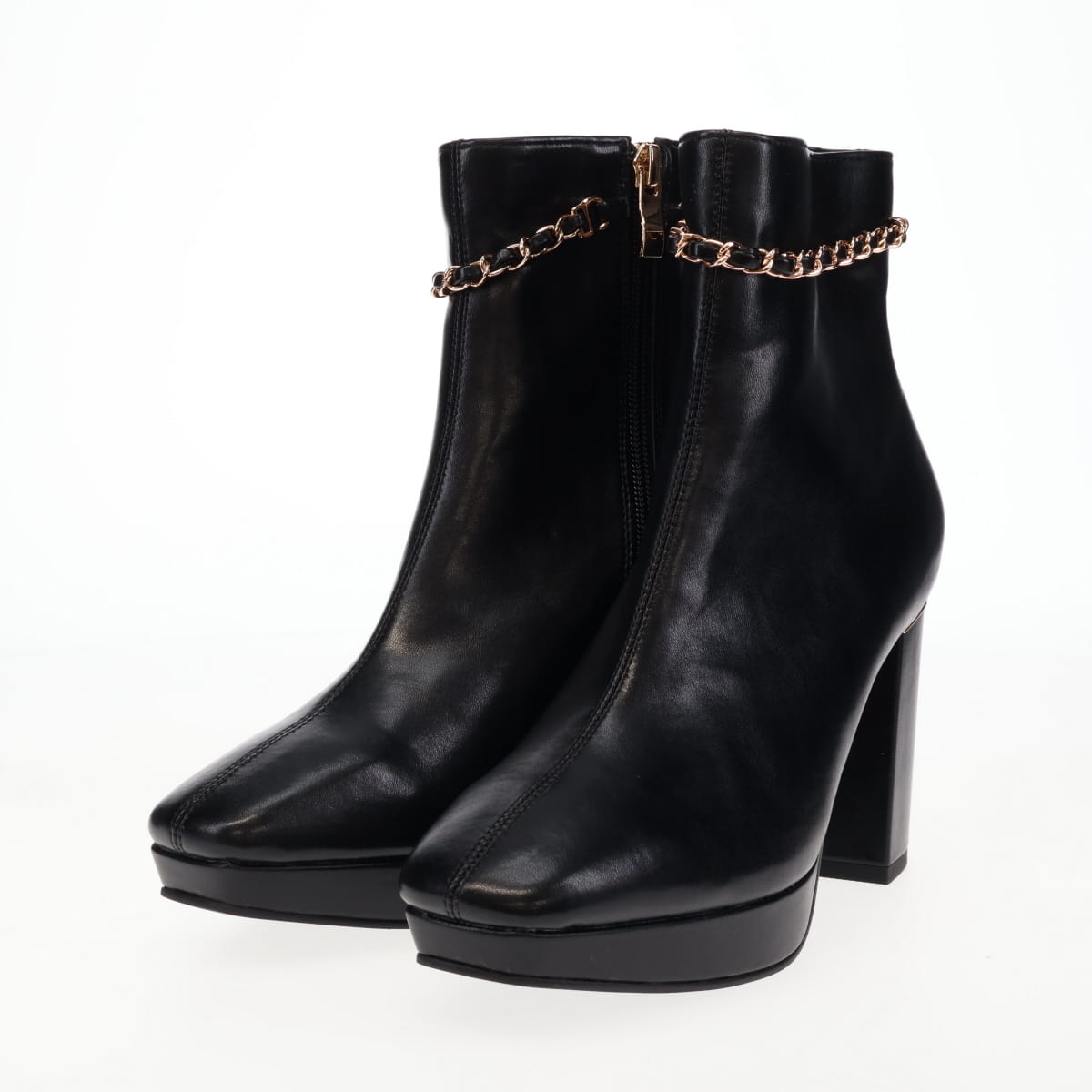 《予約／11月上旬入荷予定》【26AW】チェーンモチーフプラットフォームヒールブーツ/564404