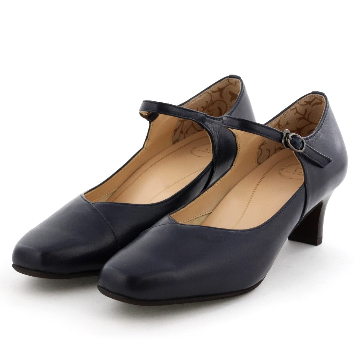 【快適ウォークパンプス】5㎝ヒールストラップパンプス/605002