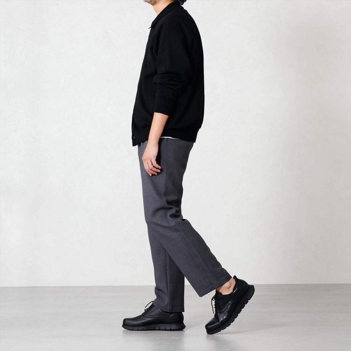 【26AW】【瞬間フィット】メンズハンズフリーウィングチップオックスフォード/607103